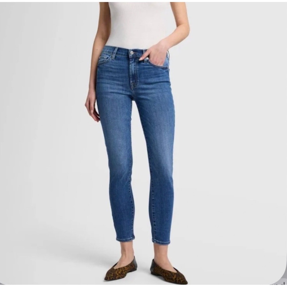 7 For All Mankind Jeans The Ankle Skinny 26 Slim Stretch Designer Denim
